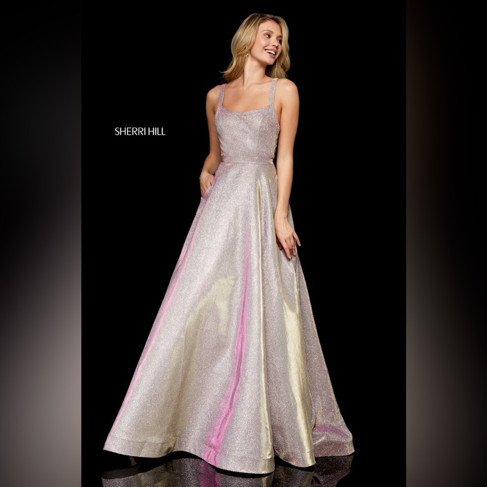 Sherri Hill Sparkling Rose Gold Gown NWT